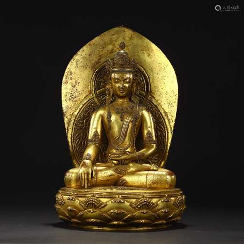 Ancient Bronze gilded Buddha statues