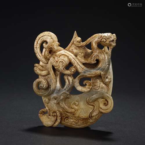 Ancient jade carved dragon jade ornaments