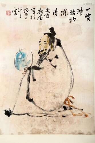 ATTRIBUTED AND SIGNED LIU SIFEN (1944- ). A INK AND COLOR ON...