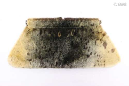 Vintage leopard skin (?) purse