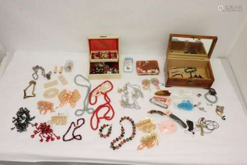 Lot of misc. jewelry and jewelry box