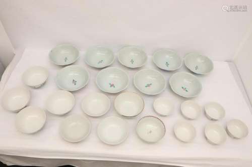 Large lot of porcelain bowls