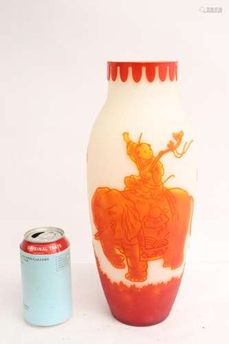 A fine Peking glass vase