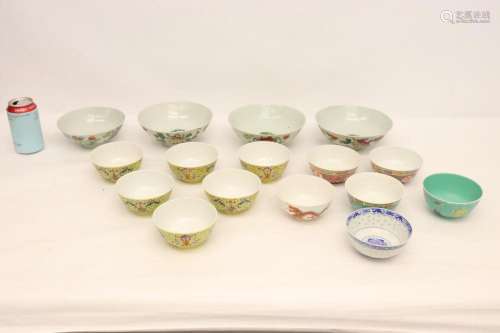 Lot of Chinese porcelain bowls