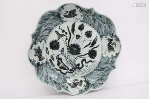 Chinese blue and white porcelain plate