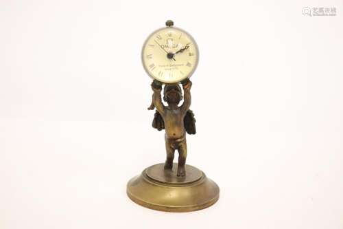 A small bronze clock