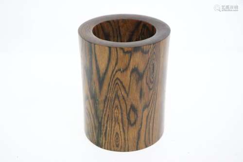 A small Chinese rosewood brush holder