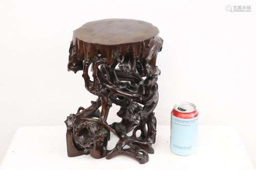 A fine Chinese wood carved stand