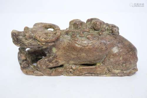 A vintage shoushan stone sculpture