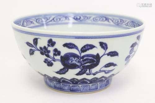 Blue and white porcelain bowl