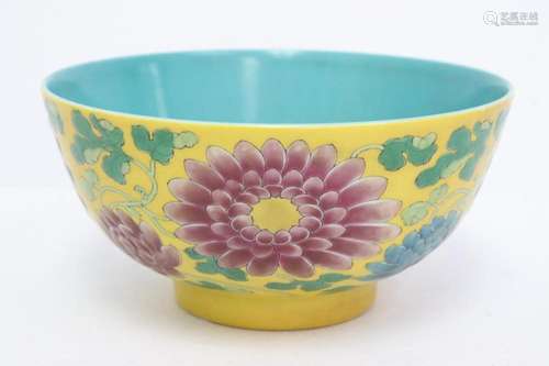 A beautiful famille rose porcelain bowl