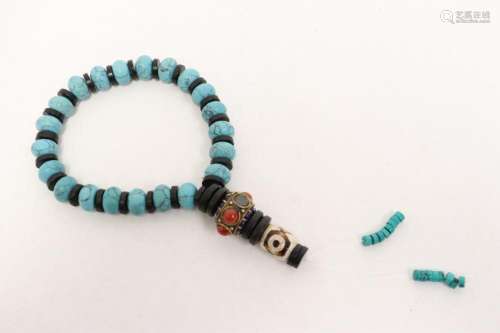 Turquoise like bead bracelet