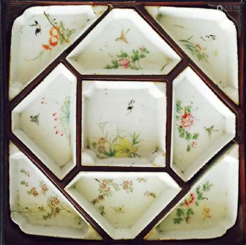 A FAMILLE ROSE PORCELAIN MEET TRAY.C292.