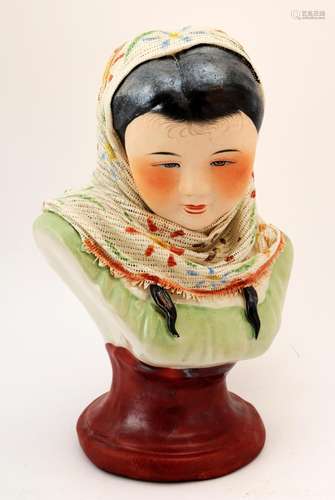 A FINE CHINESE BEAUTY PORCELAIN CARVING.