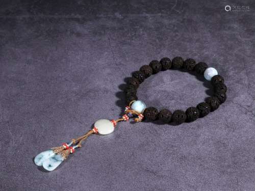 Chinese Chengxiang Wood Beads Prayer Bracelet