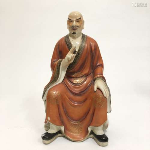 Chinese Famille Rose Porcelain Luohan Figural