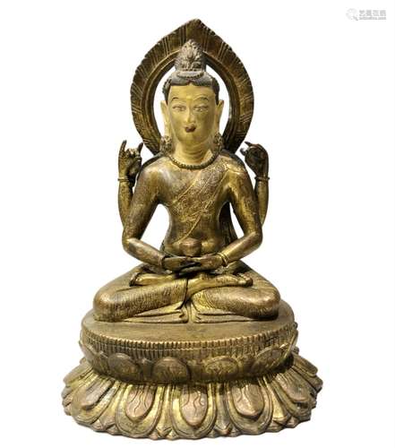 Chinese Gilt Bronze Buddha