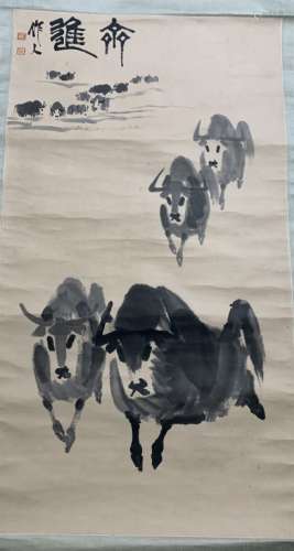 Contemporary Bison Painting
