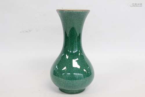 Chinese Green Glazed Porcelain Vase