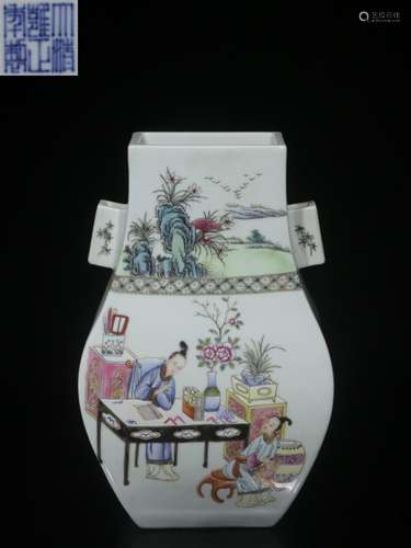 Chinese Famille Rose Porcelain Vase,Mark