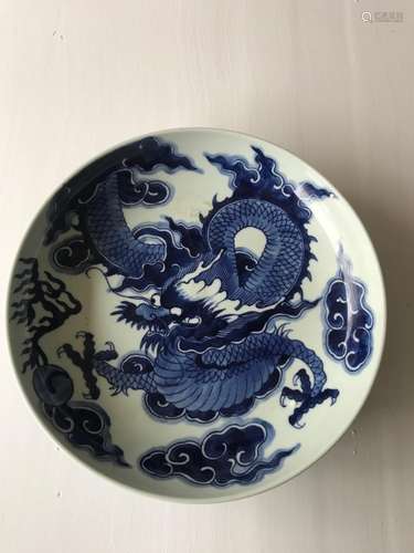 Chinese Blue and White Porcelain Plate