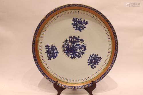 Chinese Blue and White Porcelain Plate