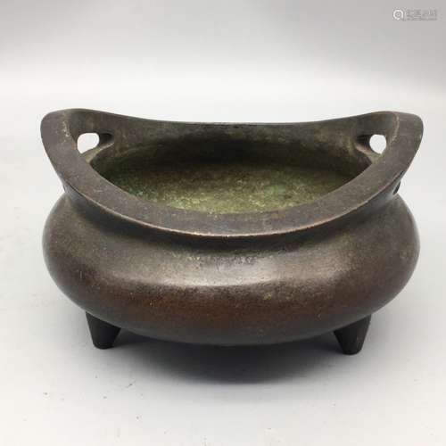 Chinese Bronze Tripod Censer