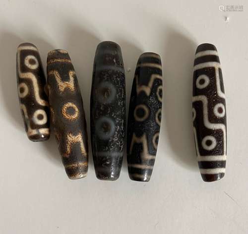 5 tibetan beads