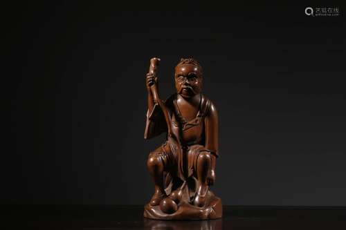 Chinese Huangyang Wood Carved Figural