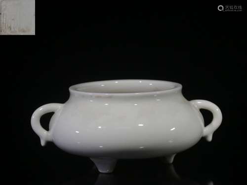 Chinese Glazed Tripod Porcelain Censer,Mark