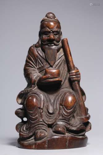 Qing Chinese Bamboo Carved Figural