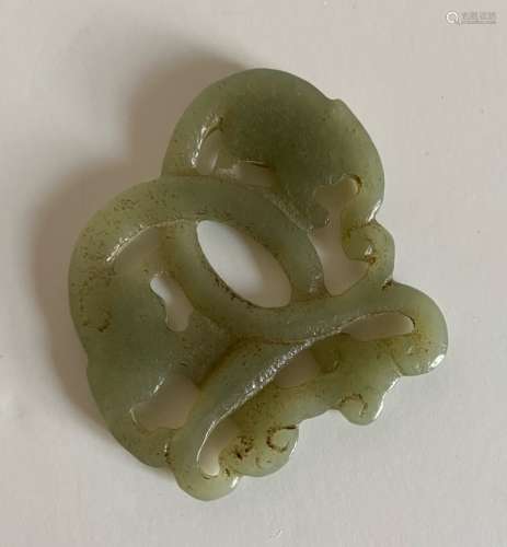 Chinese Jade Carved 3 dragons
