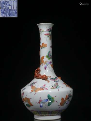 Chinese Famille Rose Porcelain Vase,Mark