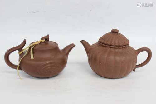 Two Chinese Zisha Teapot