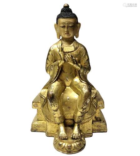 Chinese Gilt Bronze Buddha