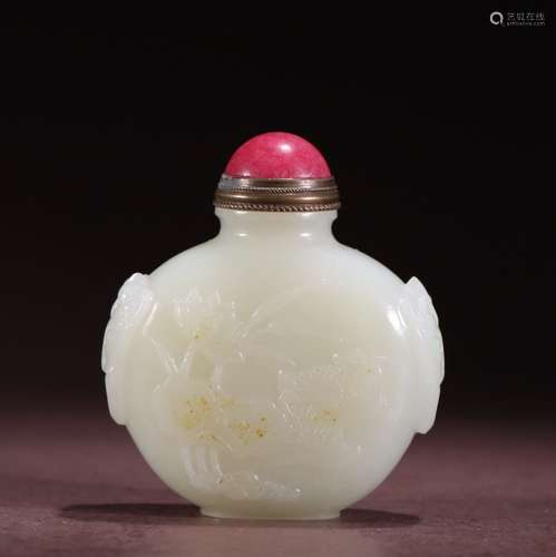 Chinese Jade Carved Snuff Bottle