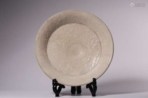 Chinese White Glazed Porcelain Plate