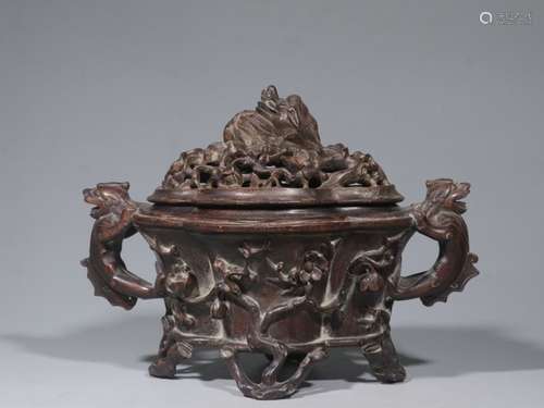 Chinese Chengxiang Wood Hand Carved Censer