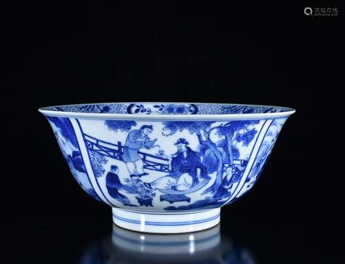 Chinese Blue and White Porcelain Bowl,Mark