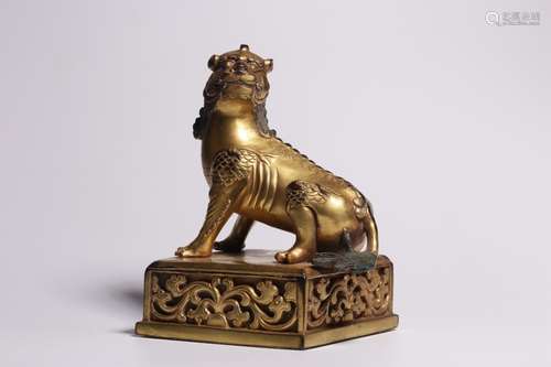 Chinese Gilt Bronze Seal