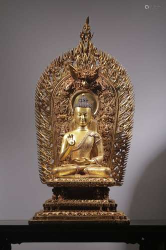 Chinese Gilt Bronze Buddha