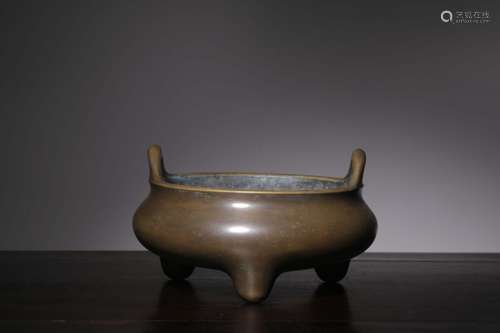 Chinese Bronze Tripod Censer,Mark