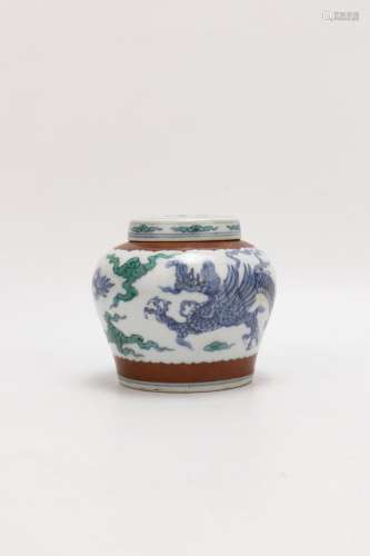 Ming Dynasty Doucai Porcelain Jar, China