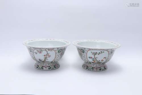 Pair Of Qing Dynasty Famille Rose Porcelain 