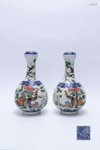 Pair Of Qianlong Period Famille Verte Porcelain 