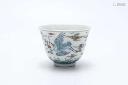 Yongzheng Period Doucai Porcelain Cup, China