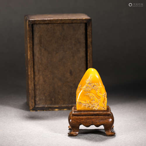 Qing Dynasty Shoushan Field Yellow Stone Seal