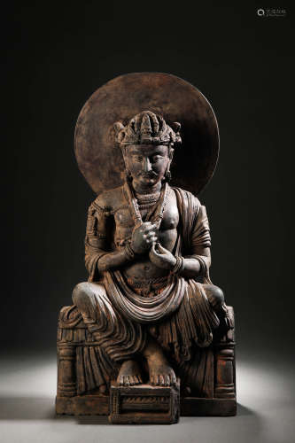 Stone Statue of Gandhara from the Northern Wei Dynasty