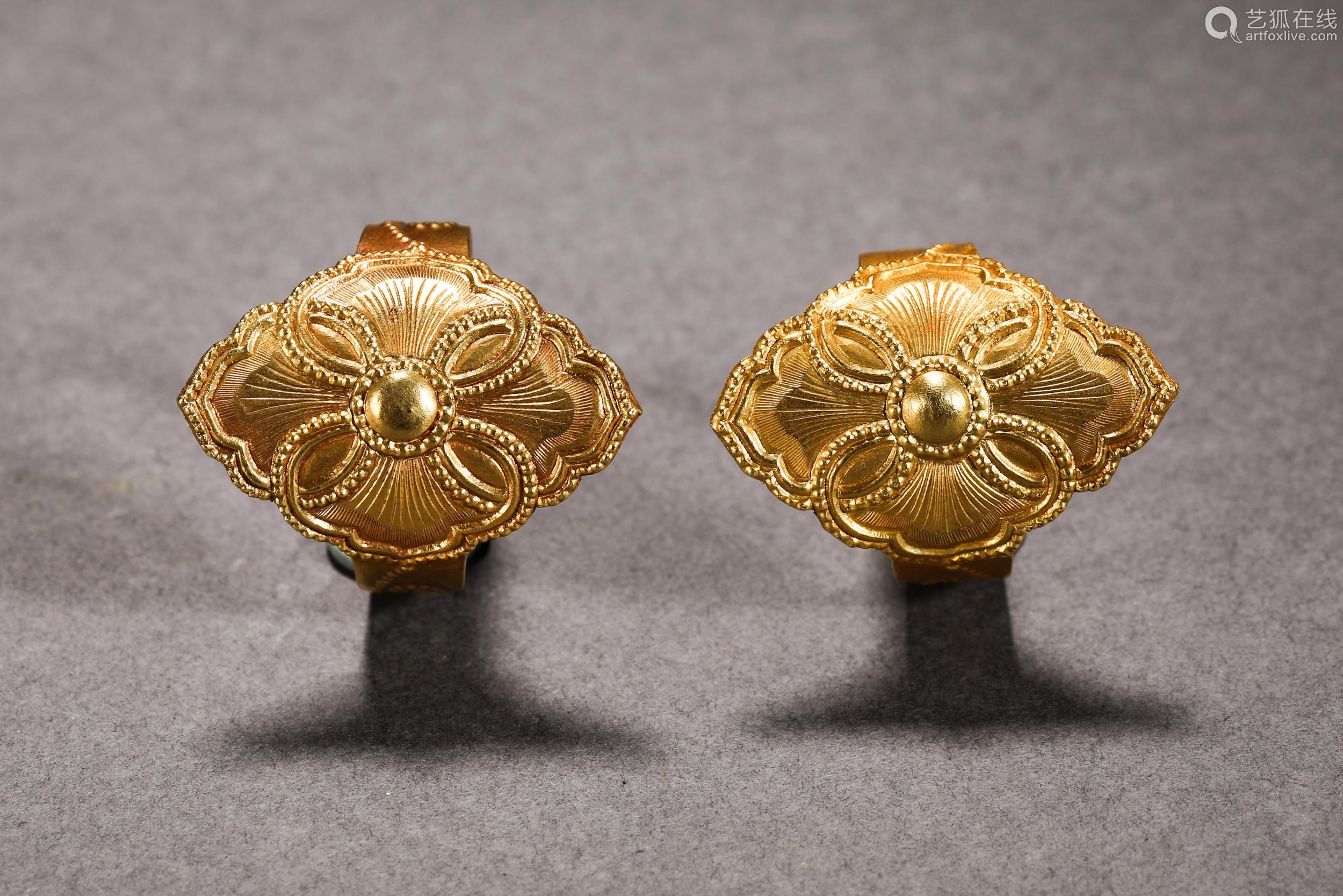 Qing Dynasty Gold Flower Ring