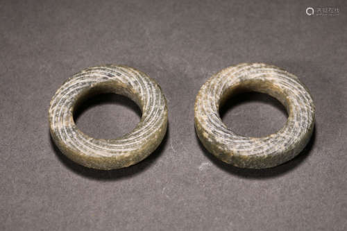 Han Dynasty Hetian jade twisted silk jade ring
